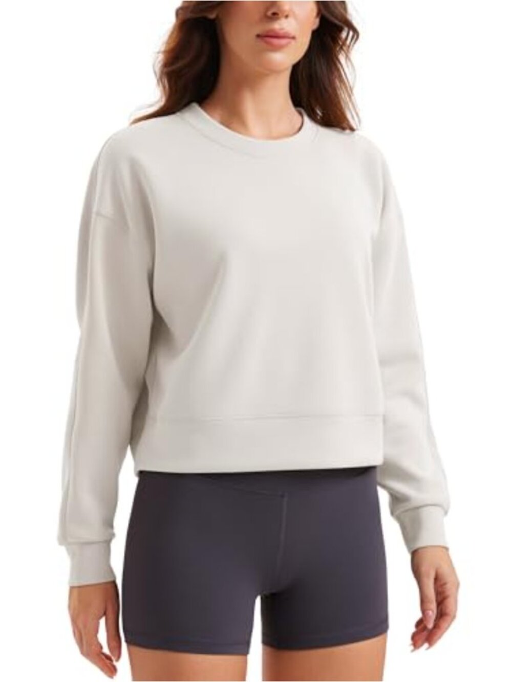 SoftAura Crewneck Oversized Sweatshirt Relaxed Fit Pullover